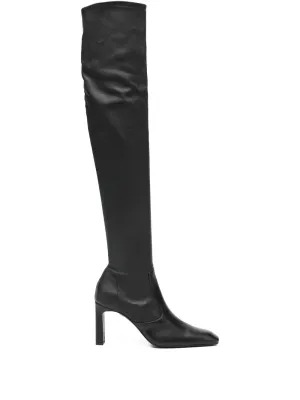 Scarce Retro-inspired cushioning Over-the-knee Boot in Black