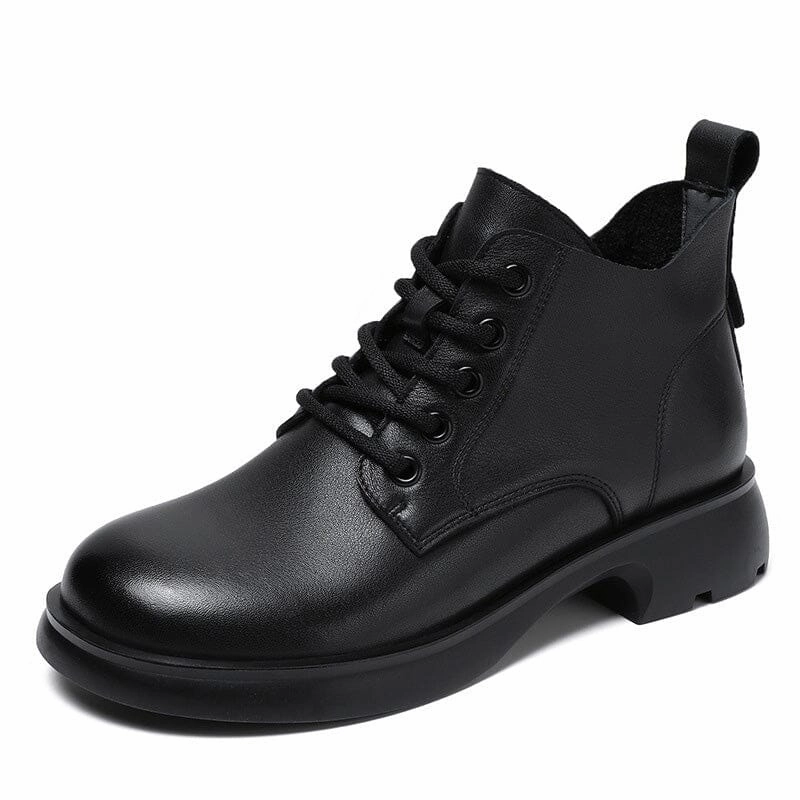 tag Autumn Winter Retro Leather Casual Ankle Boots
