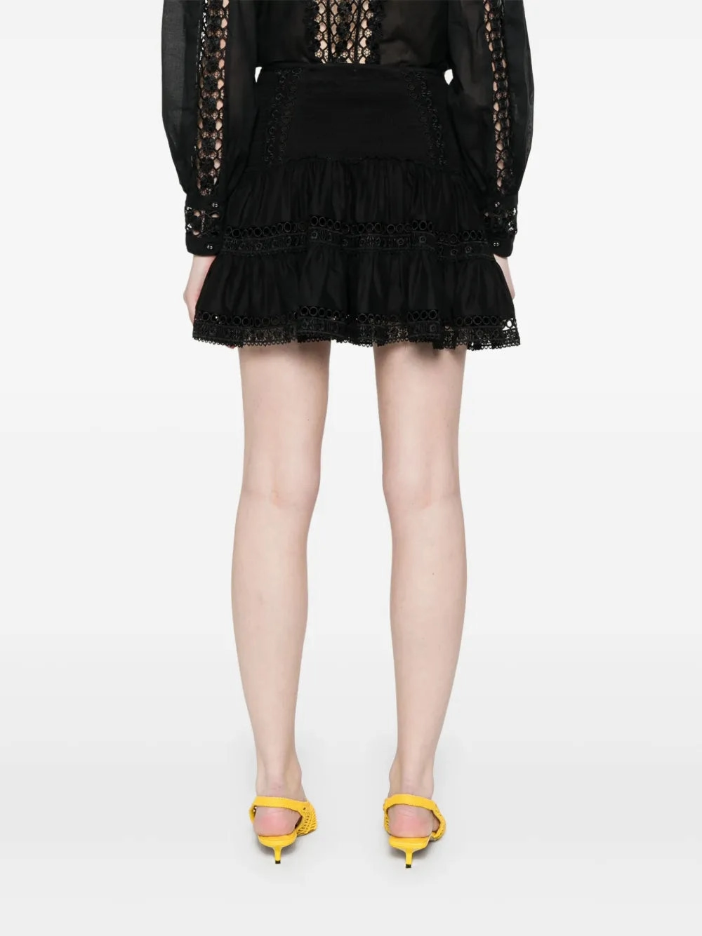 Hortens Short Skirt in Black Formal Shirt