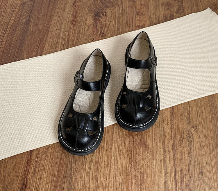 casual dressers first Spring Retro Soft Sole Round Toe Leather Sandals for Women