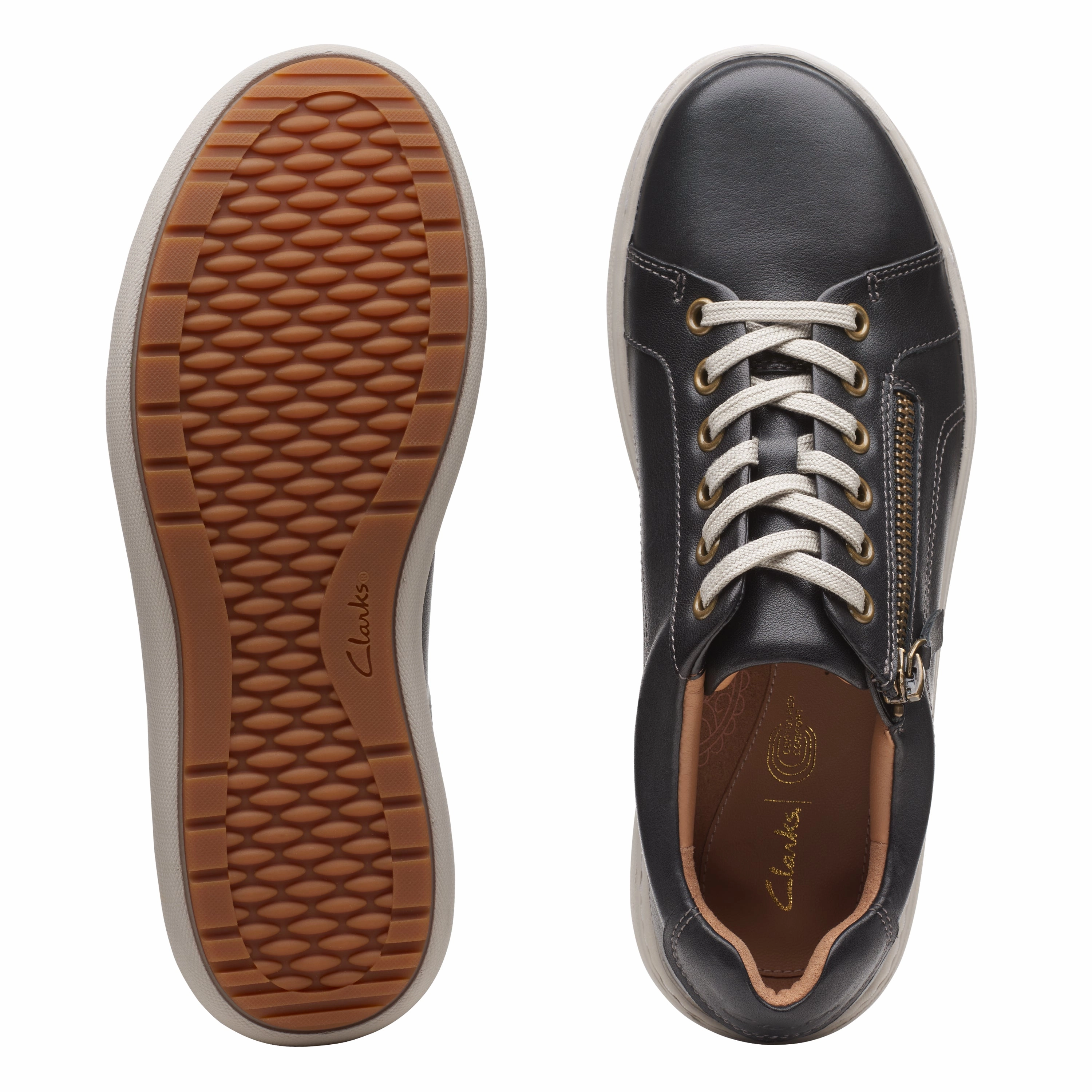 CLARKS NALLE BLACK Dual Density Cushioning Oxygenated Foam Layer