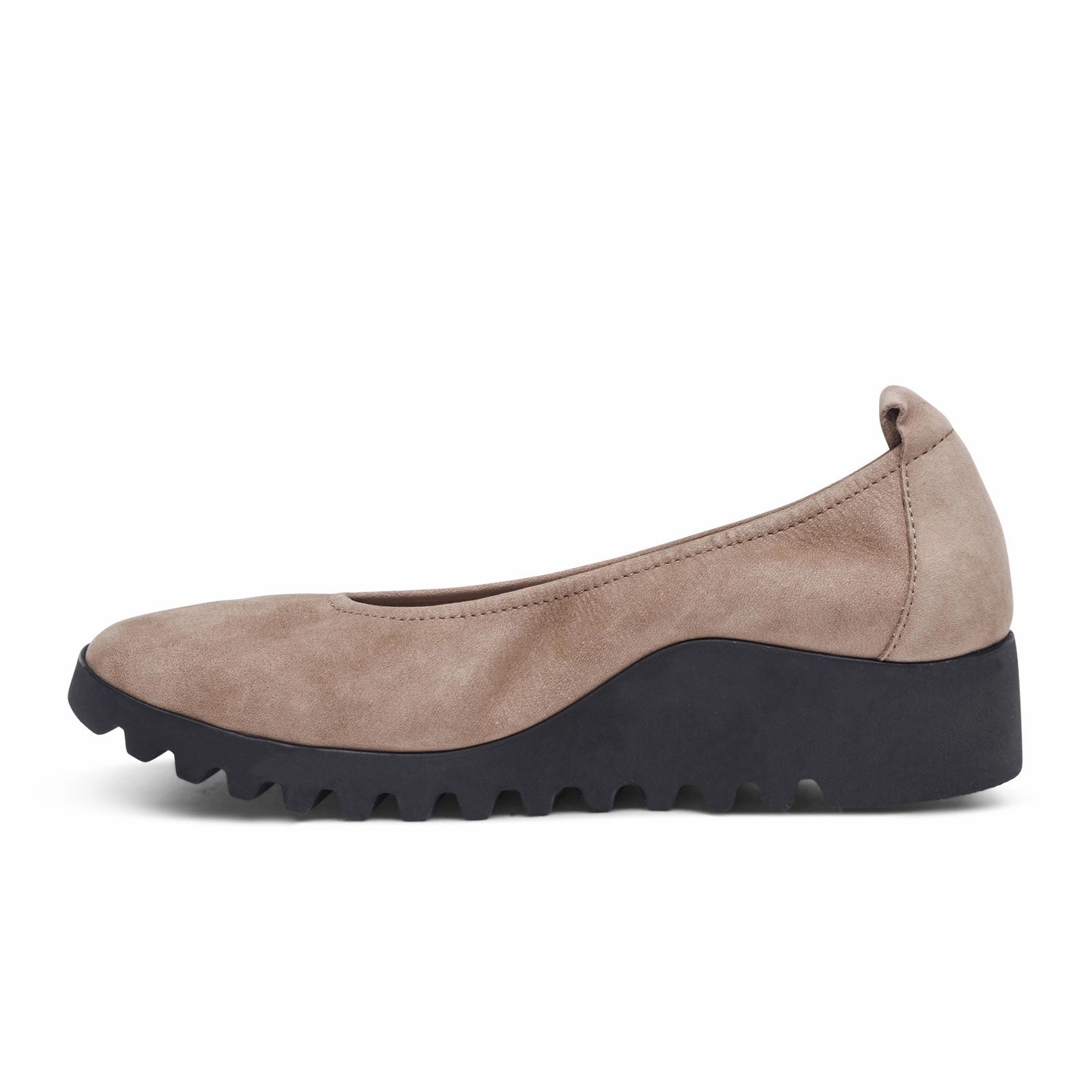 Aura Glow Open Back Aetrex Brianna Ballet Flat (Women) - Taupe