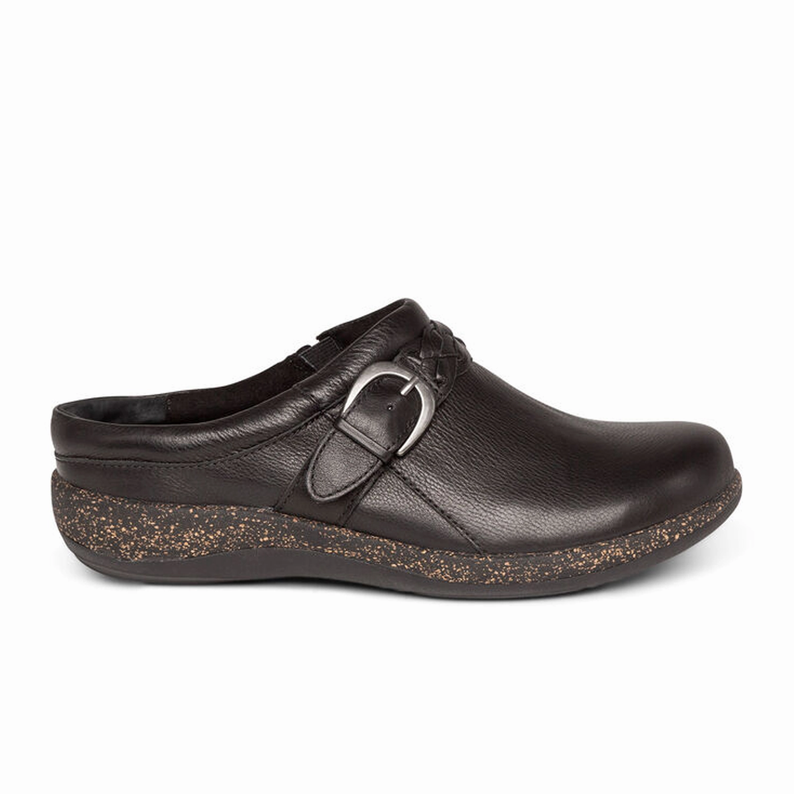 Aetrex Libby Clog (Women) - Black Morning Glow LowProfileZipper