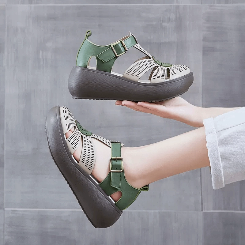 Babakud Women Summer Ethnic Style Roman High Heels Sandals winter style statements Trend-setting ease