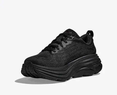 HOKA MENS BONDI 8 - BLACK Impact Diffusing Midsole