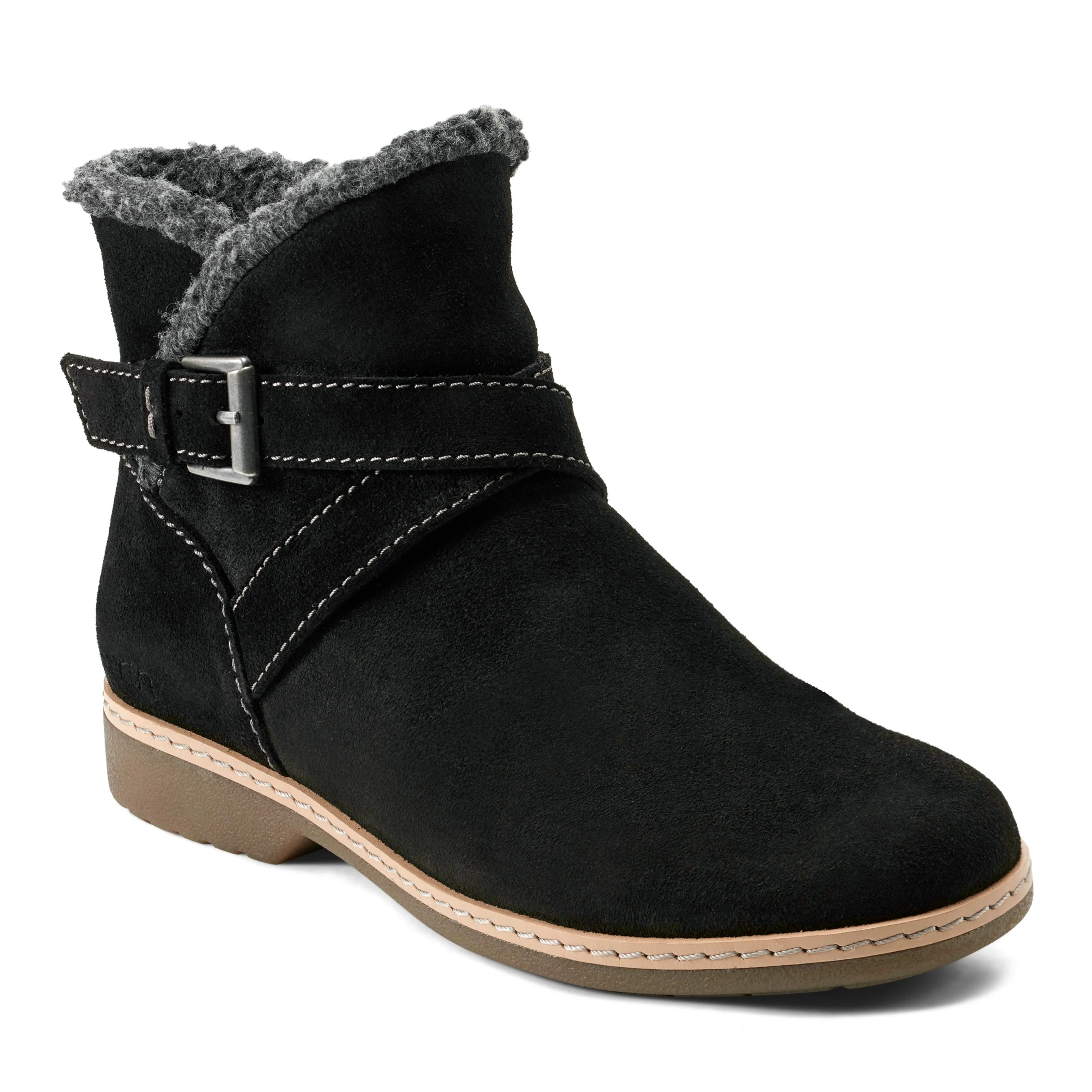 lace - type Hutton Water Repellent Round Toe Casual Booties
