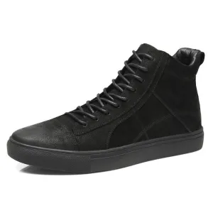 West Louis? High Top Genuine Leather Sneakers Durable durability Non Stretch Upper