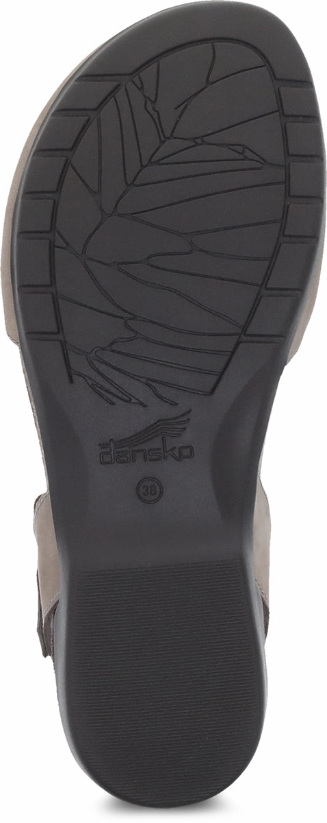 Smooth Surface Relaxed Open Toe Shoes DANSKO ROWAN TAUPE