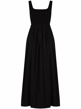 Knit and Cotton Dress in Black Bead Soul Practical Shorts