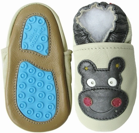 hippo cream outdoor up to 4 Years Rubber sole Genuine leather Baby Kids Toddlers Easy - clean Refined chic