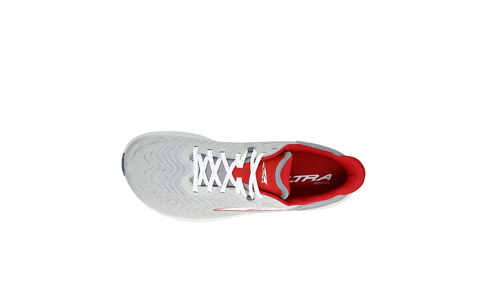 ALTRA MENS TORIN 7 - GRAY/RED Layered silhouette accurate