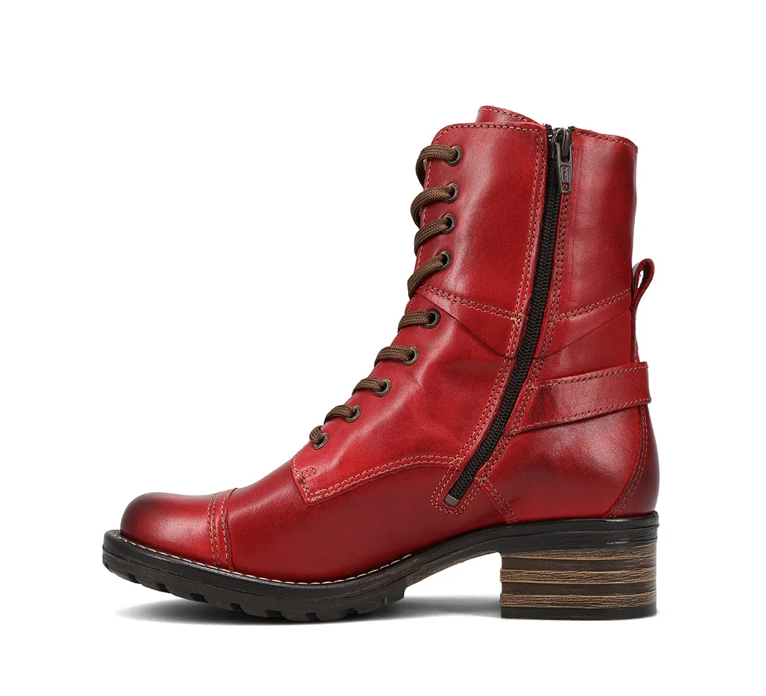 Lace Up Lockdown Mechanism TAOS CRAVE BOOT - CLASSIC RED