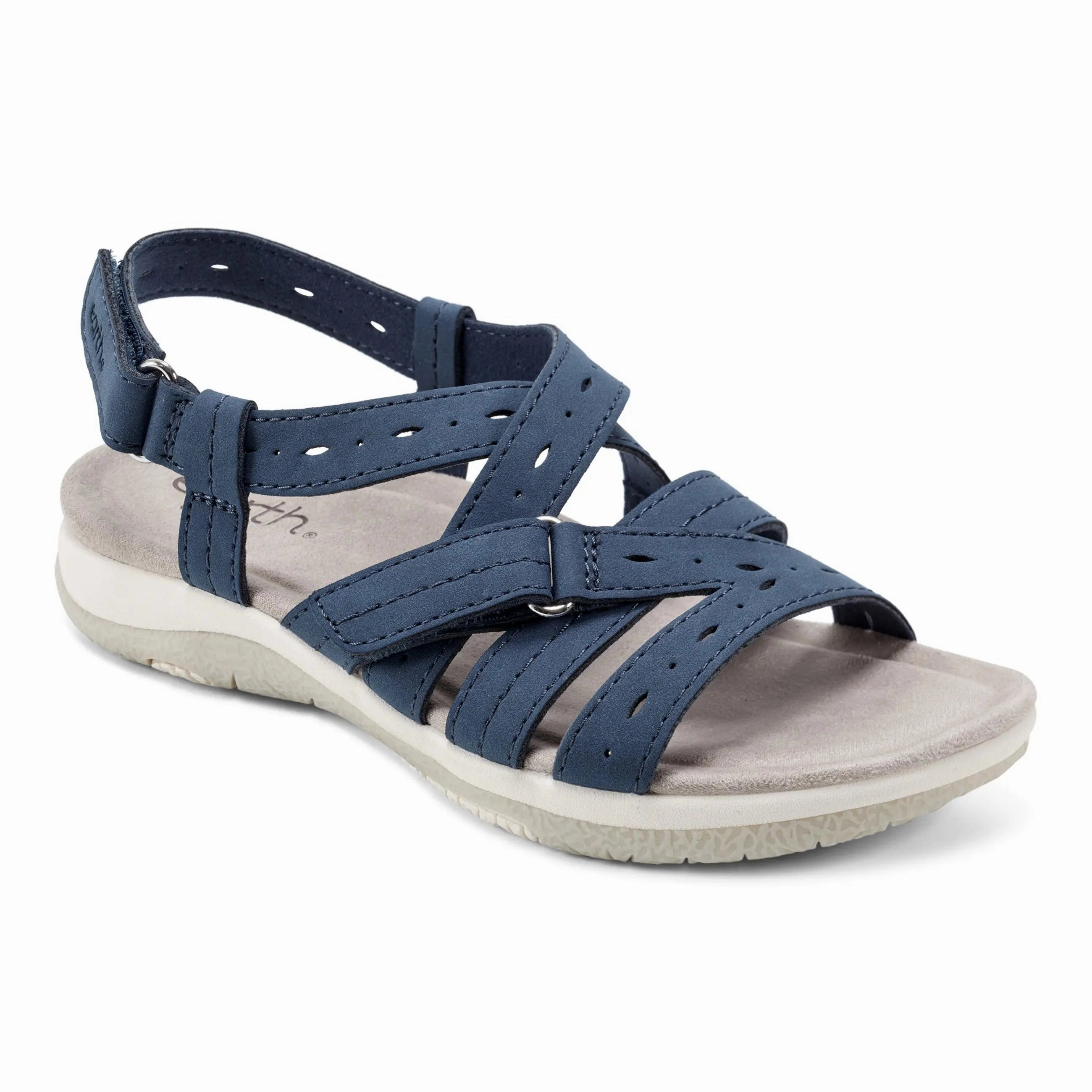 casual - style Samsin Round Toe Strappy Casual Flat Sandals