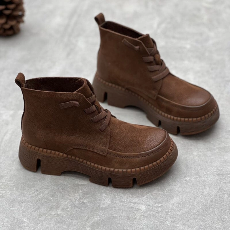 Autumn Handmade Retro Casual Leather Boots driest
