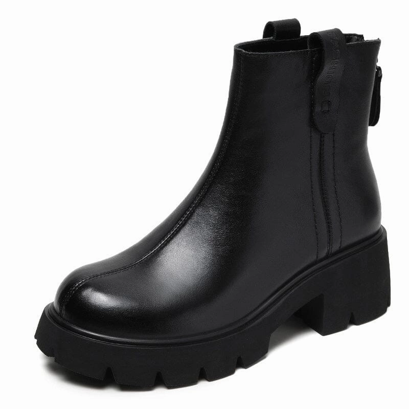 canvas - type Women Retro Autumn Leather Combat Boots