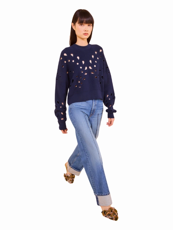 Vanessa Pullover in Midnight TaglessNeckline AbrasionResistantThread