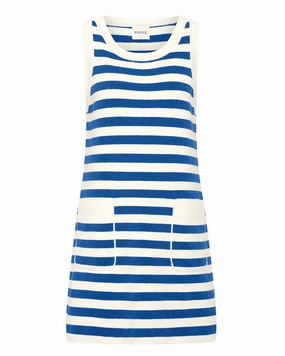 ErgonomicCut Ari Mini Dress in Blue Stripe