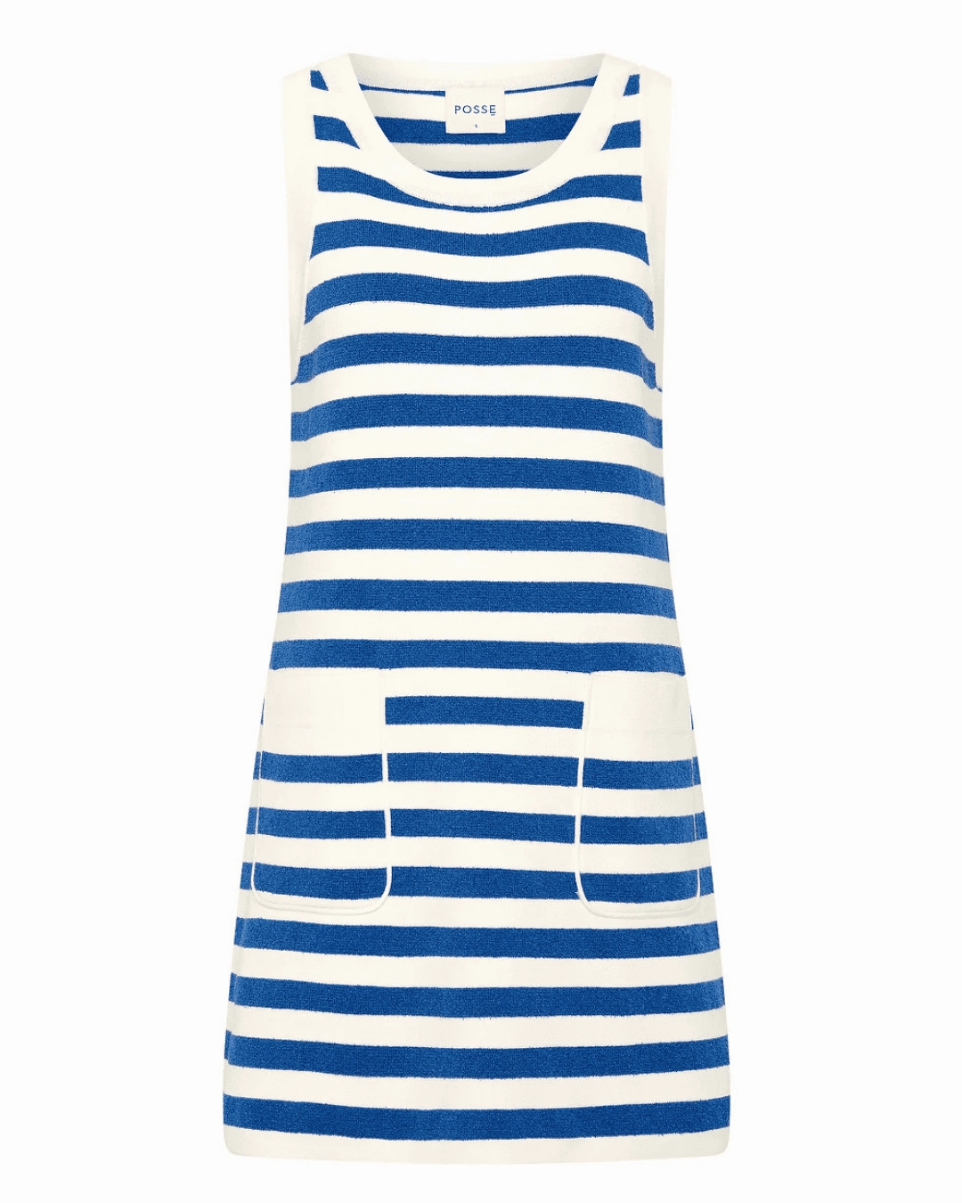 ErgonomicCut Ari Mini Dress in Blue Stripe