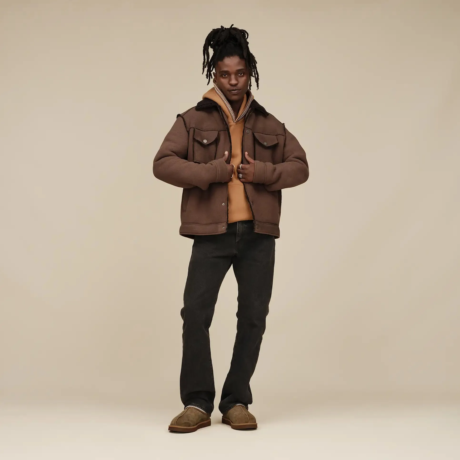 UGG MENS TASMAN BAXTER - CHESTNUT Cushioned traction