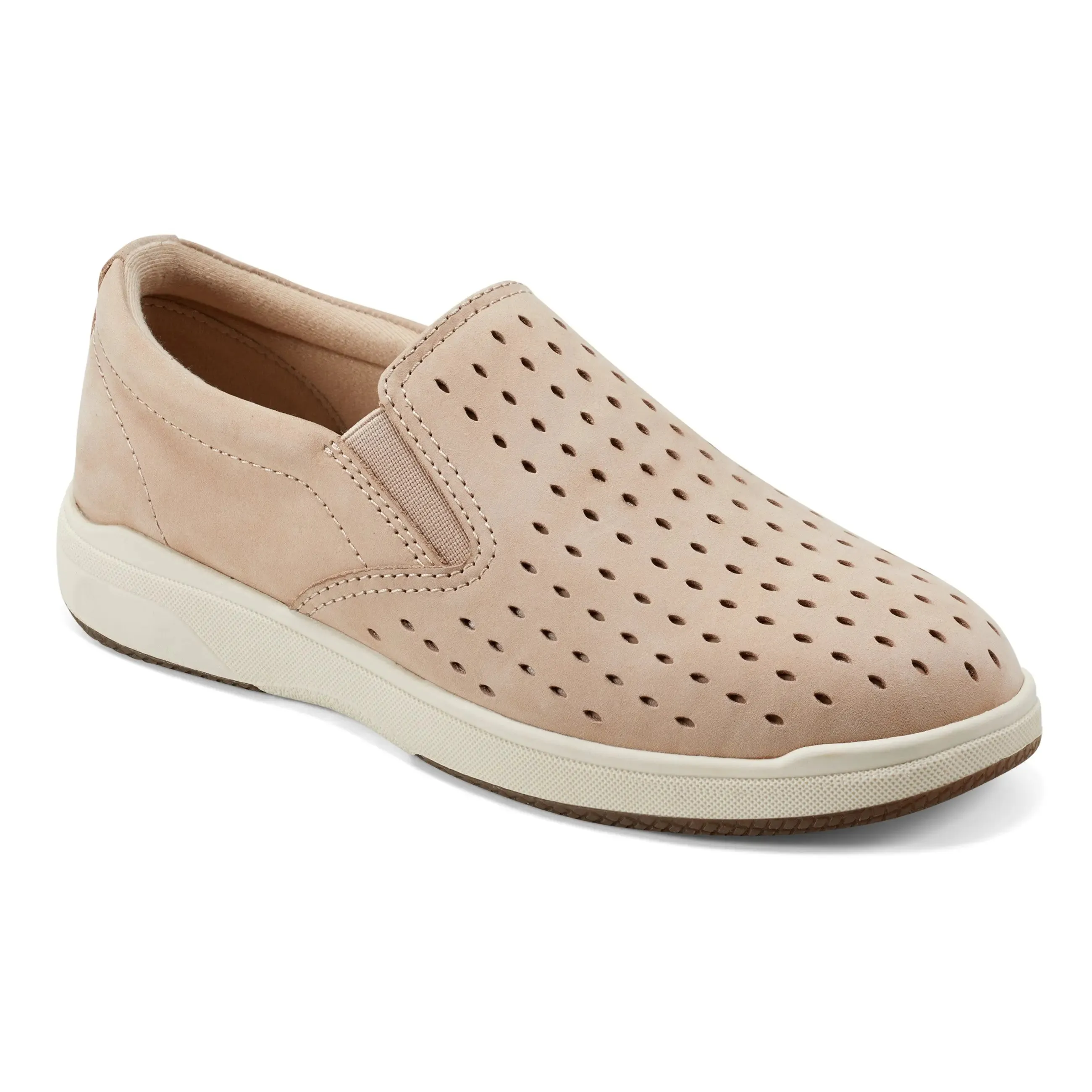 Nel Laser Cut Round Toe Casual Slip-on Sneakers Moisture Management Layer least formal