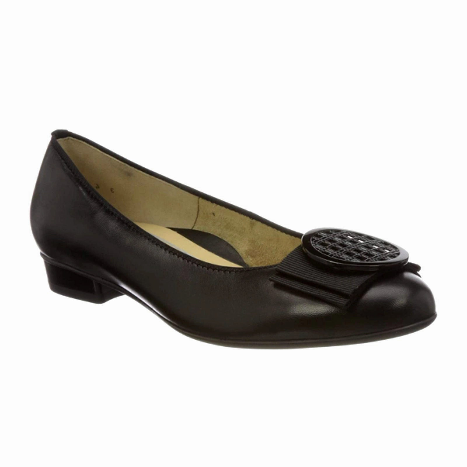 Ara Bambi Ballet Flat (Women) - Black Nappa Leather Lightweight Feel Confident Touch