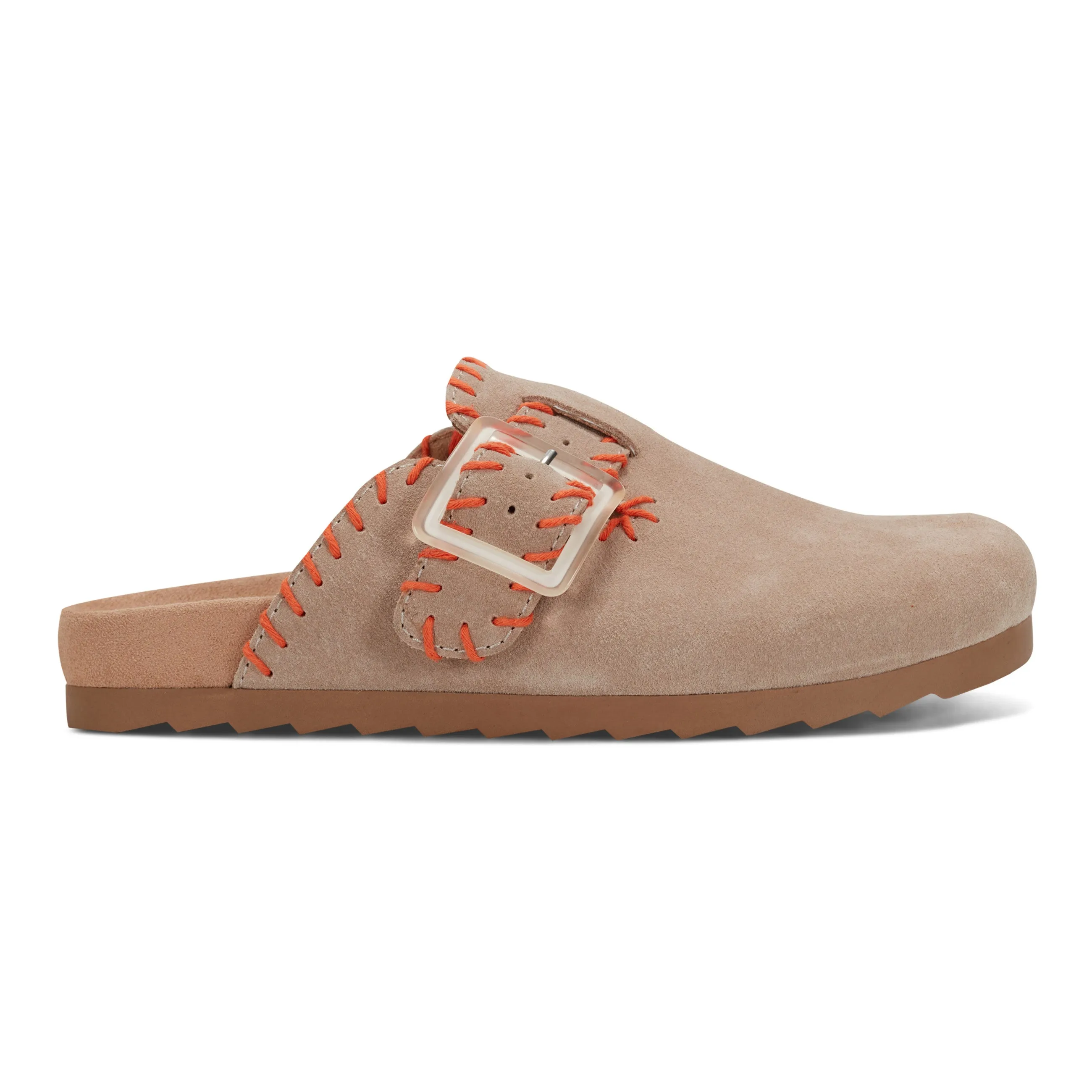 Gena Round Toe Slip-on Flat Casual Clogs Smart stability