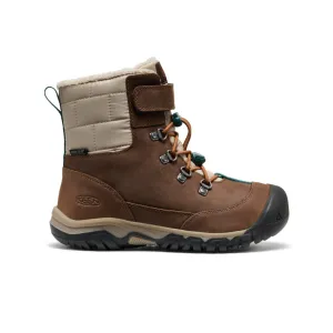 Snowy Walks Cold-Weather Journey Big Kids' Kanibou Waterproof Winter Boot  |  Dark Earth/Roasted Pecan