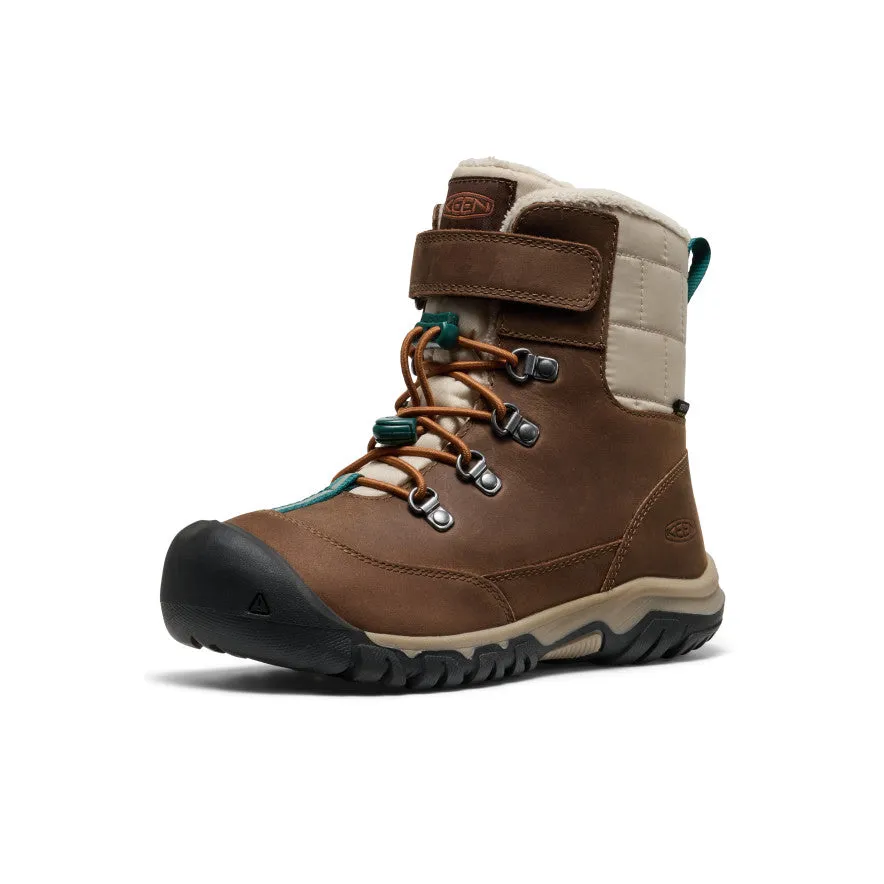Big Kids' Kanibou Waterproof Winter Boot  |  Dark Earth/Roasted Pecan Adjustable Arctic Walk