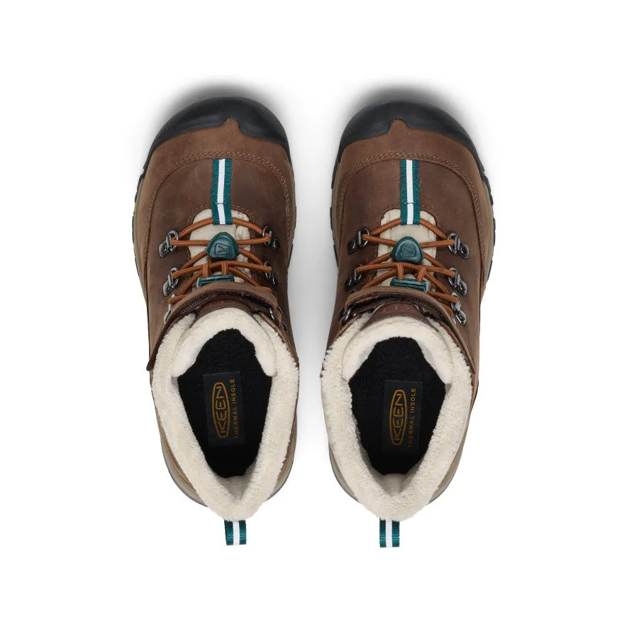 Snow Proof Big Kids' Kanibou Waterproof Winter Boot  |  Dark Earth/Roasted Pecan