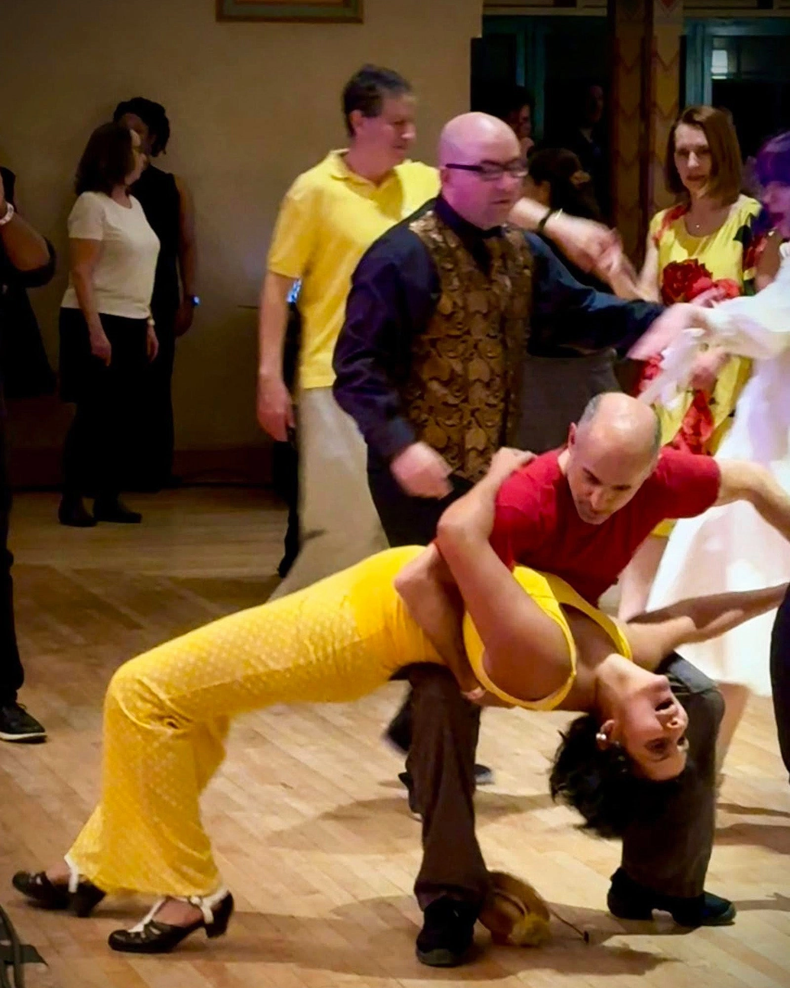 Performance Wear Aris Allen Black and White T-Strap Dance Shoes