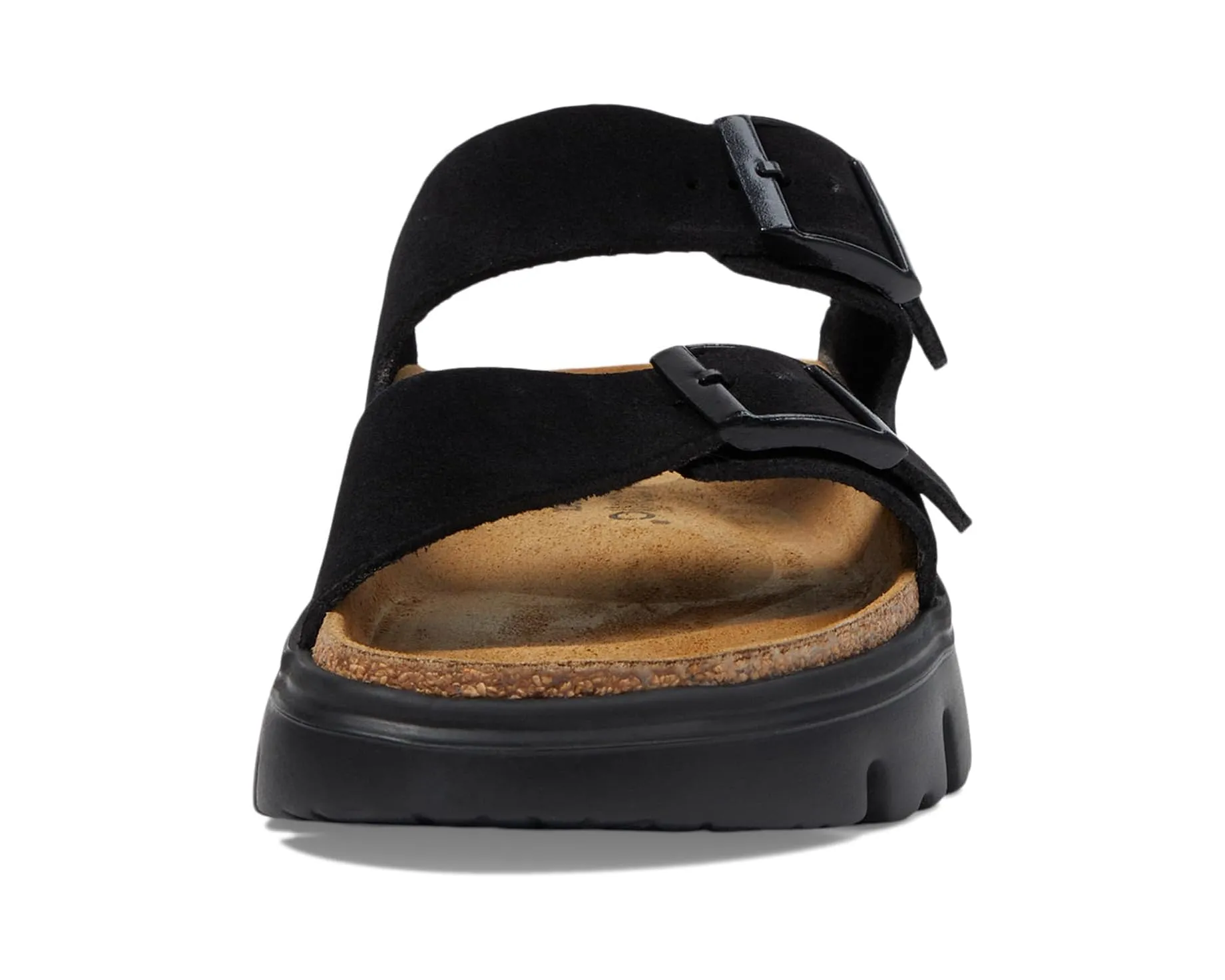 daily commuters' sneakers Stacked Heel Technology BIRKENSTOCK ARIZONA CHUNKY - BLACK SUEDE