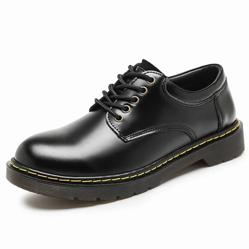 Autumn Classic Luxury Leather Shoes Men Casual Business Oxford Shoes Men Tooling Shoes Men Designer Black Formal Shoes For Men Shock Absorption Layer zip