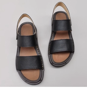 Babakud Genuine Leather Open Toe Plus Size Sandals Non Constricting Fit Tailored ease