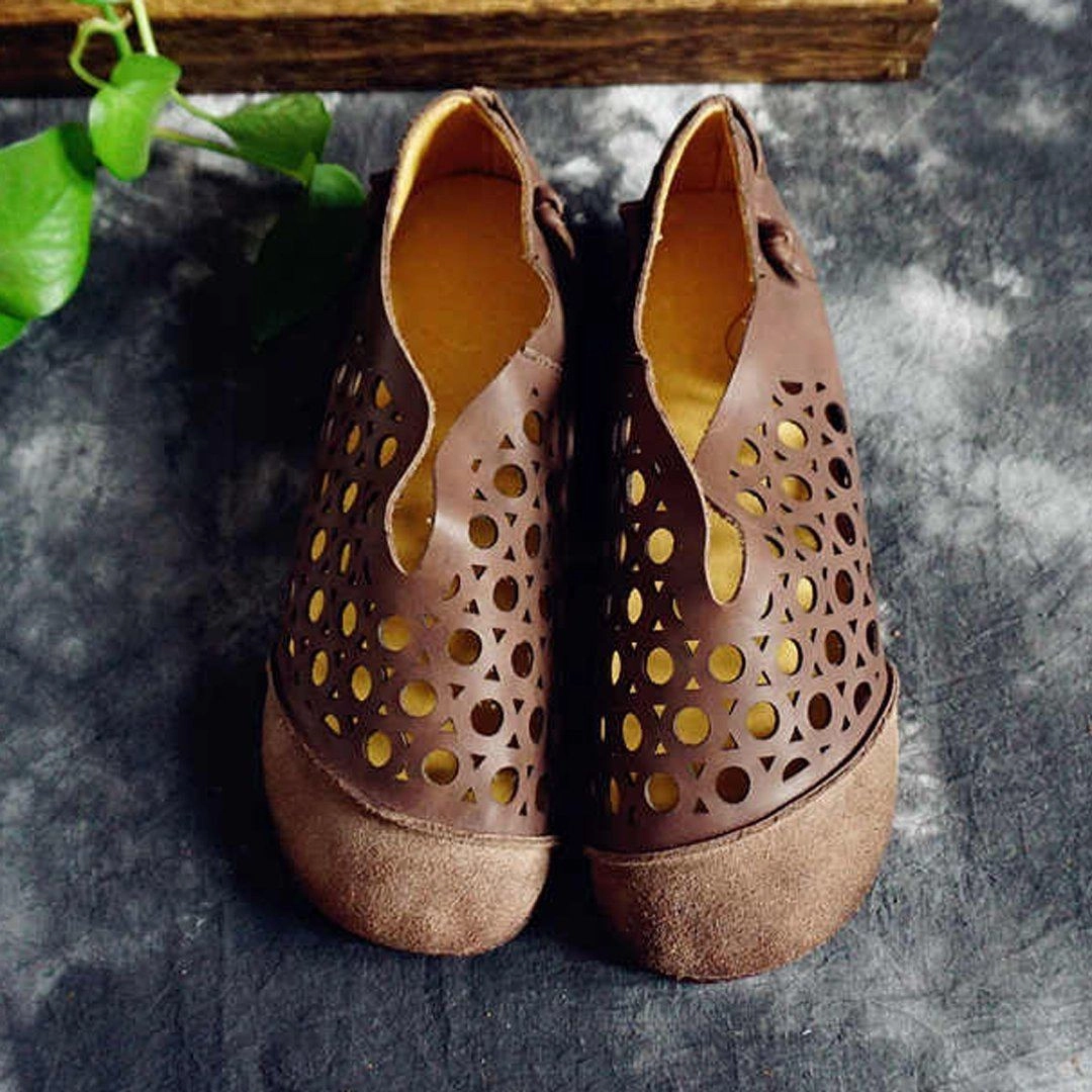 Babakud Hollow Out Paneled Casual Flats Shoes Slip-Ons wonderful Advanced Traction Pattern