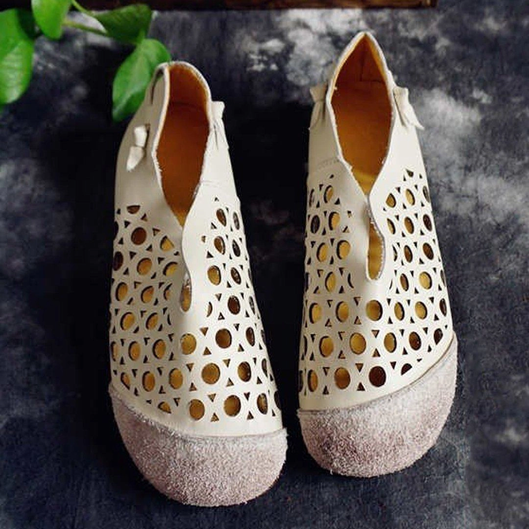 Babakud Hollow Out Paneled Casual Flats Shoes Slip-Ons Seamless performance Perfect Fit