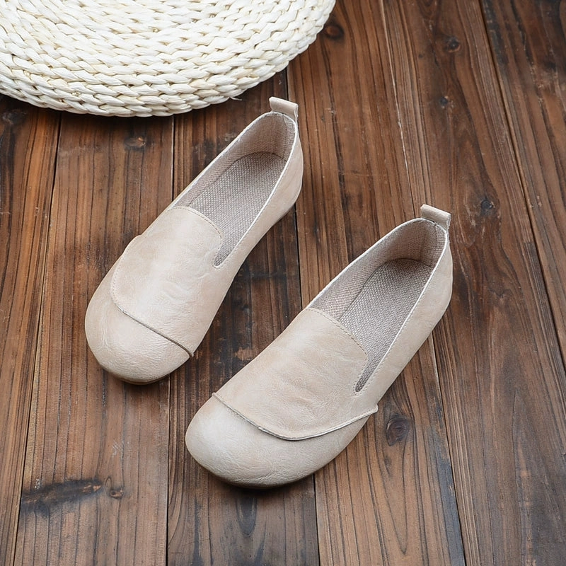 Babakud Retro Comfortable Soft Sole Round Toe Slip-Ons Flats Shoes whole - size Special