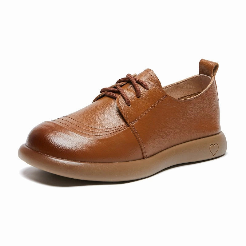 modernized Babakud Vintage Genuine Leather Versatile Round Toe Shoes