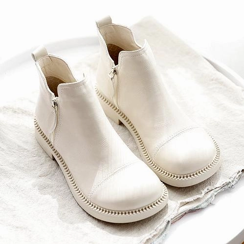 Sweat Wicking Technology Babakud Women Autumn Literary Zipper Martin Boots