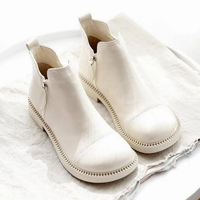 Babakud Women Autumn Literary Zipper Martin Boots Outdoor Activity Party - Wear