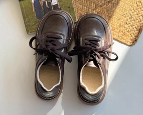 Non Toxic Adhesive Bonding professional - style Babakud Women Autumn Retro Classic Thick- Soled Casual Shoes