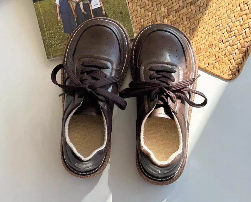 Babakud Women Autumn Retro Classic Thick- Soled Casual Shoes Luxury