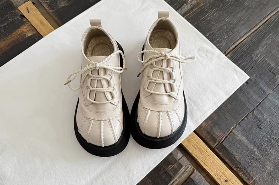 Popular Babakud Women Autumn Retro Leather Mary Janes Shoes