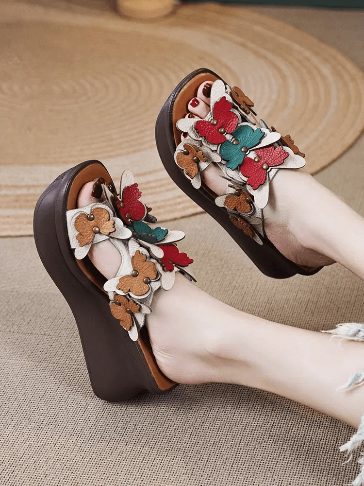 Babakud Women Ethnic Butterfly Pattern Slippers walkers - specific functions