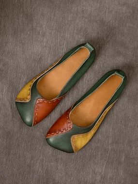 Low Profile Collar Padding Beach Wear Babakud Women Fashionable Color-Block Slip-On Shoes