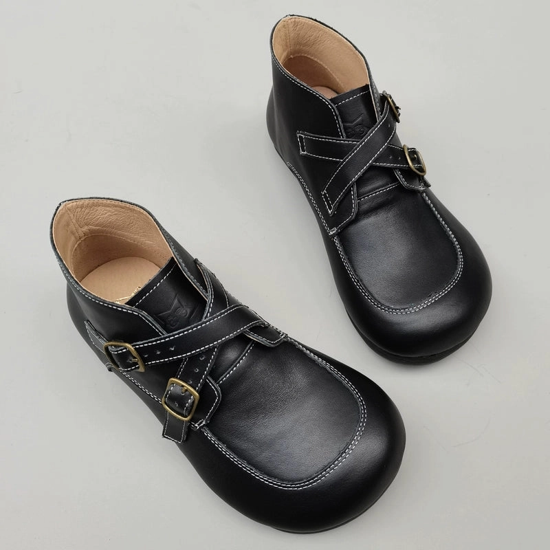 Babakud Women Spring Genuine Leather Soft Sole Ankle Boots adjustable user Grip Enhancement