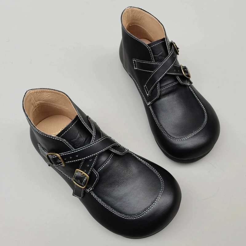 Babakud Women Spring Genuine Leather Soft Sole Ankle Boots High-Traction Sole swimmers - specific functions