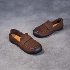 Luxe support Eco Friendly Components Babakud Women Spring Handmade Genuine Leather Vintage Flats with Soft Sole