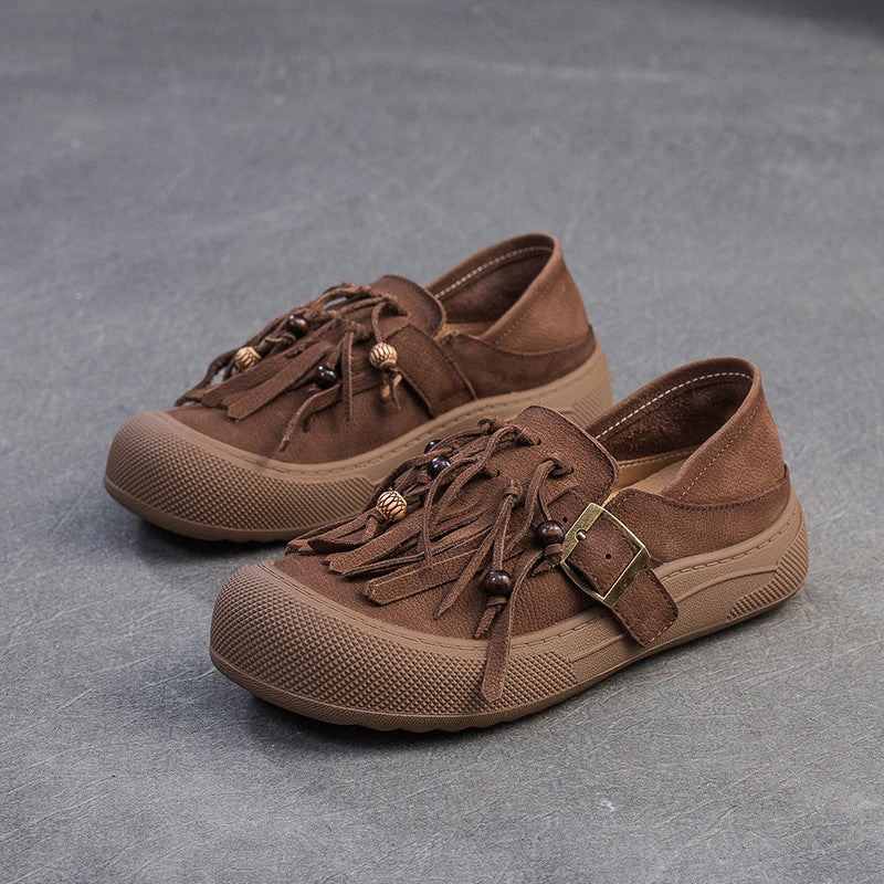 recognized orthopedic Babakud Women Spring Retro Stylish Leather Casual Shoes