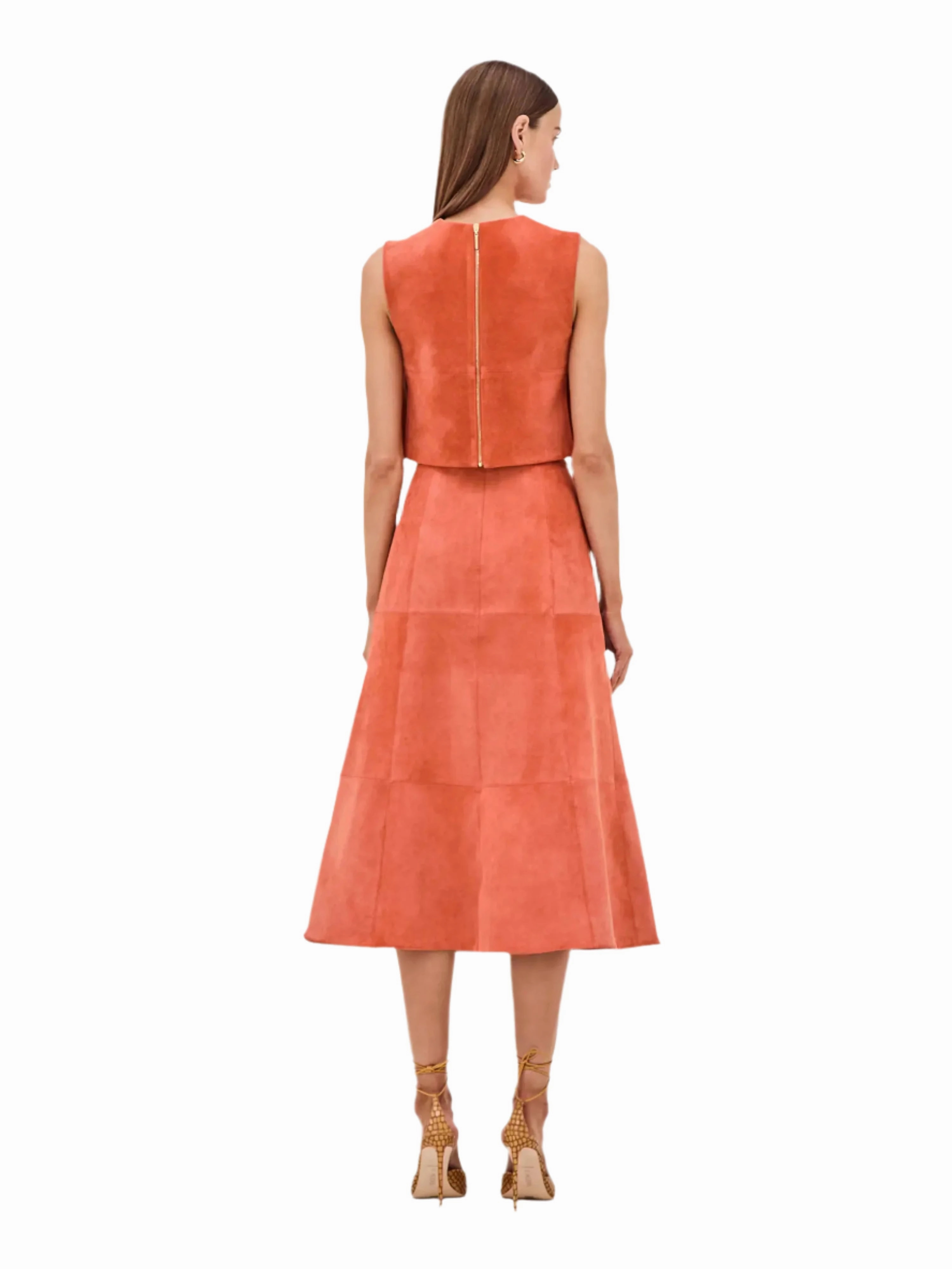 Bently Skirt in Amber Suede Easy Wash