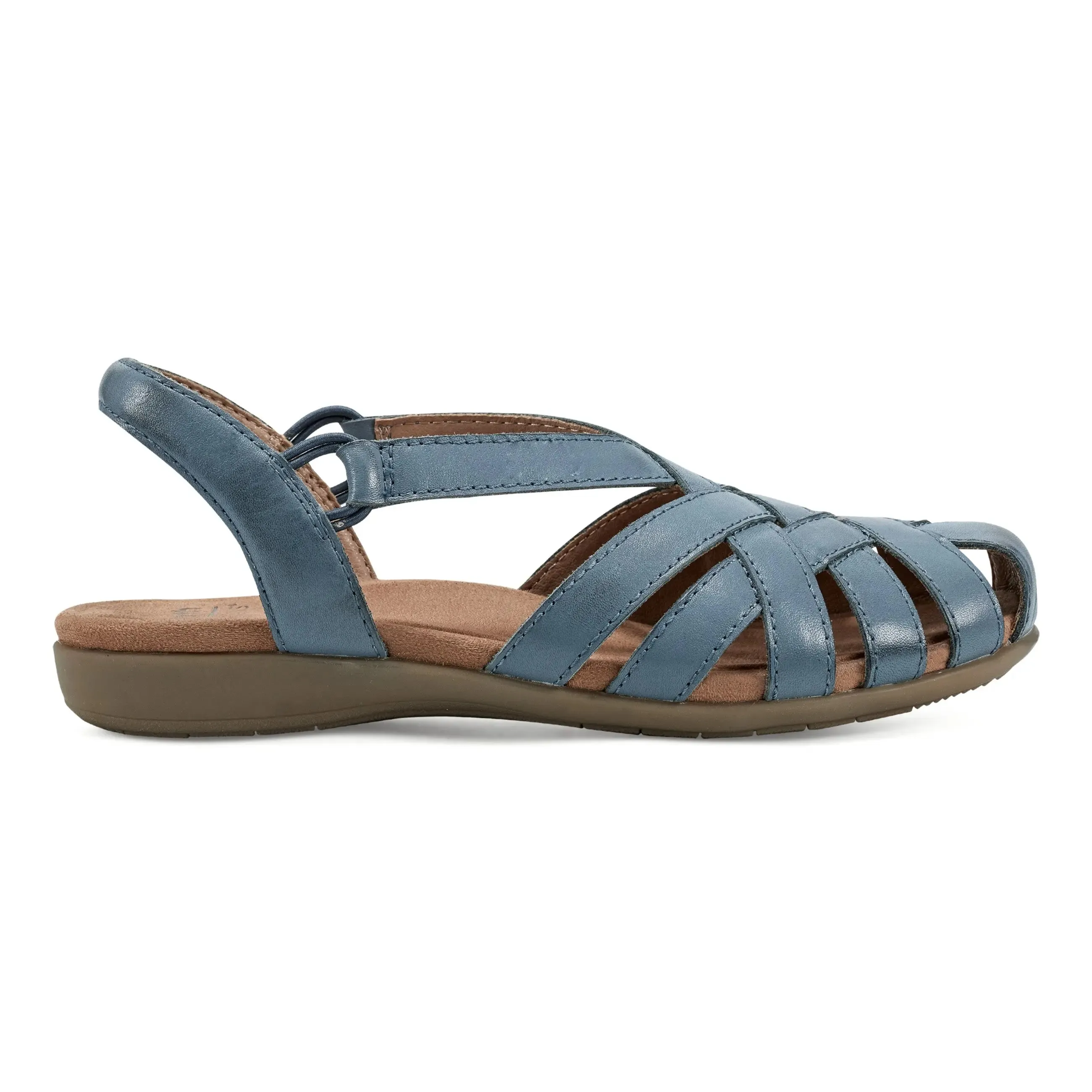 Berri Woven Casual Round Toe Slip-on Sandals Elastic Lacing